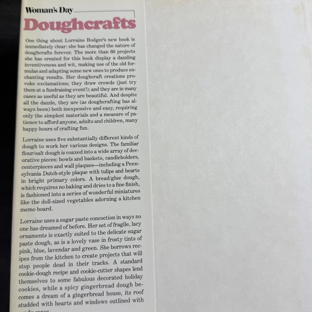 Woman's Day Dough Crafts‎ Book Lorraine Bodger Vintage 1983 Crafting